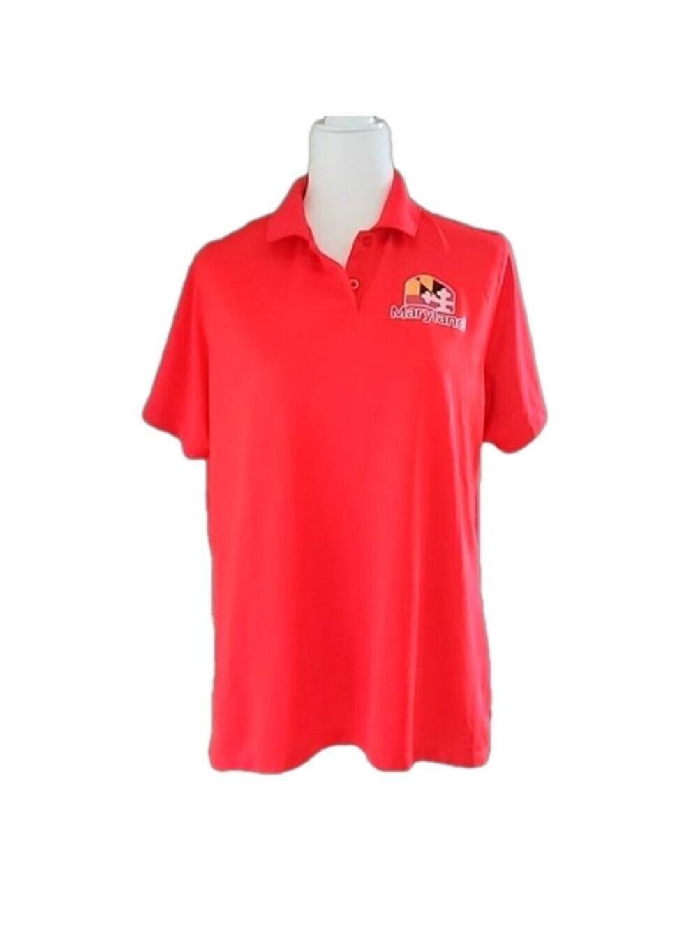 Vansport Womans Polo Red Maryland Logo Size XL EUC